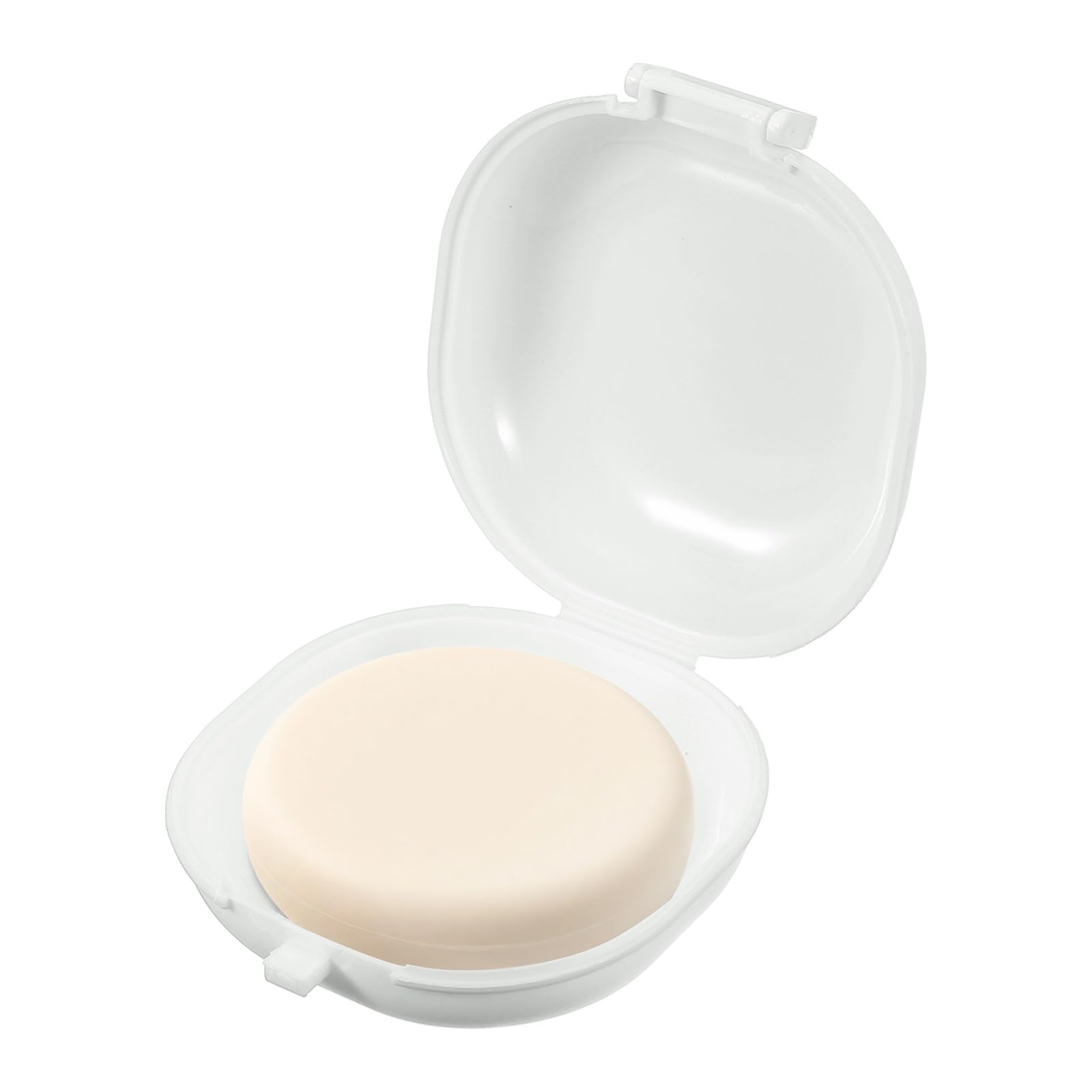 sourcing map Travel Soap Case, Portable Travel Soap Box Waterproof Holder Case, Airtight Dish Container with Lid for Shower Bathroom Outdoor Home Gym Hiking (Round, White)