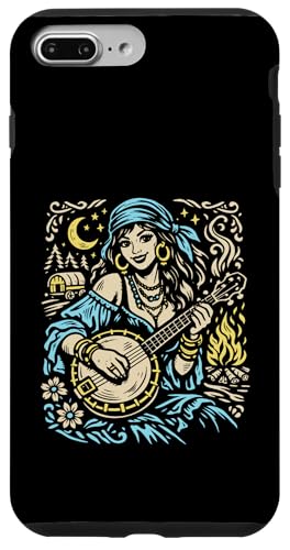 Hippie Gypsy Banjo Girl Bluegrass Festival Music �X�}�z�P�[�X iPhone 7 Plus/8 Plus �p