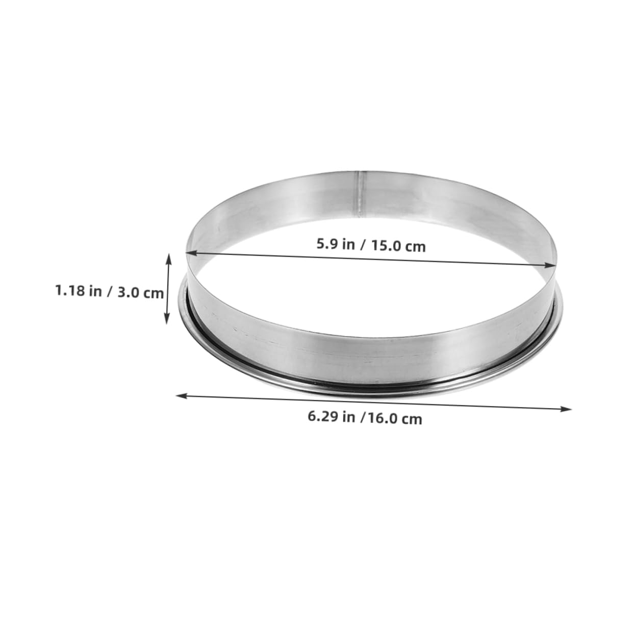 Unomor Stainless Steel Nonstick Pizza Ring Mold Round Baking Tool for Pizzas Tarts Pancakes and Biscuits Easy to Handle for Precision Baking