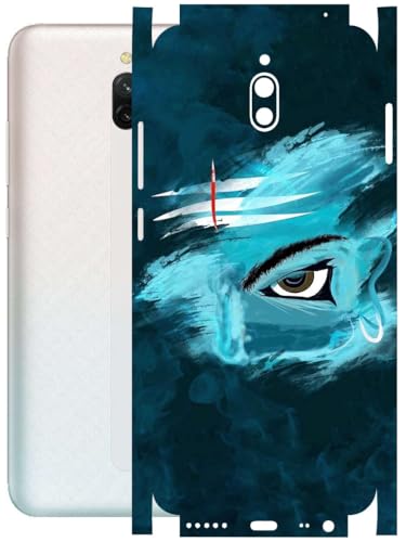 Image of AtOdds - Full Body Back Screen Guard Protector Film - Lamination Wrap Skin Sticker Compatible with REDMI 8A Dual | Scratchproof Matte Finish (Mahadev)
