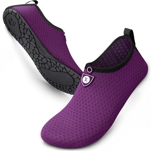 SIMARI Water Shoes for Women Men Swim Aqua Socks Beach Pool Essentials Barefoot Surf River Boat Kayak Sea Yoga Sand Exercise Sport Accessories Breathable Quick-Dry Adult Youth Kid Size SWS001