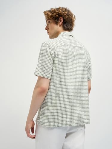 Image of The Bear House Cotton Checked Regular Fit Casual Shirt