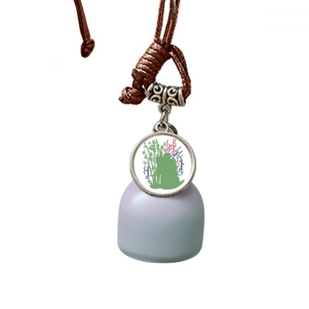 KCHOICE comp China Chengdu Panda Bamboo Wordcloud Dream Catcher Wind Chime Car Hanging Bell