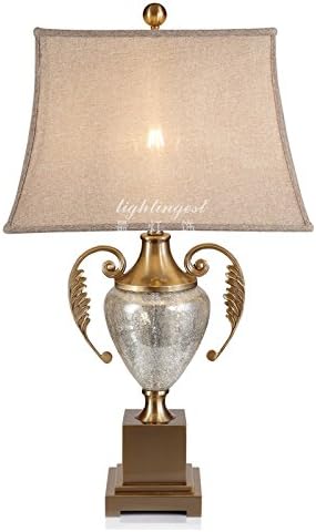 Muidege Modern European American General Bottle Glass Copper Low-Key Luxury Sample Room Living Room Bedside Bedding Lamp
