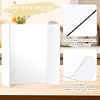 HAUTOCO 4 Pcs Medium Trifold Poster Board 26 x 15.74 inches Tri Fold Presentation Boards White Corrugated Project Boards for Science Fair, School Project, Event Displays, Business