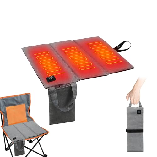 Beheiztes Sitzkissen, Faltbares Beheiztes Kissen, 40x40cmx2cm Tragbares Heizkissen, Einstellbare Temperatur Wärmekissen Elektrisch Für Stadioncamping, Camping, Wandern