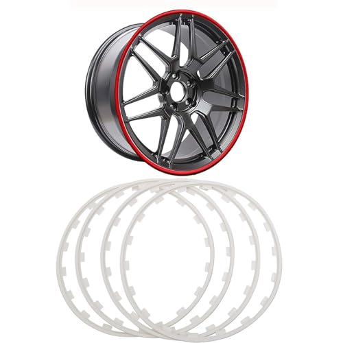 SHHUAOIL Wheel Protectors,18-20 Inch Rim Decorative Rings,Rim Protectors,Car Wheel Protectors, Anti-Scratch,Anti-Friction, Car Bumper Rings,High Performance Nylon,Car Tyre Protectors(White,19in)