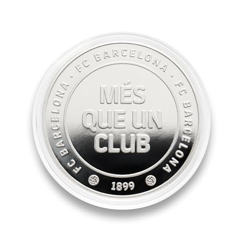 MOCIWORLD FC Barcelona - Moneda edición Especial con Escudo y inscripción del Lema “Més Que un Club - Coleccionable - niquel - Producto Oficial