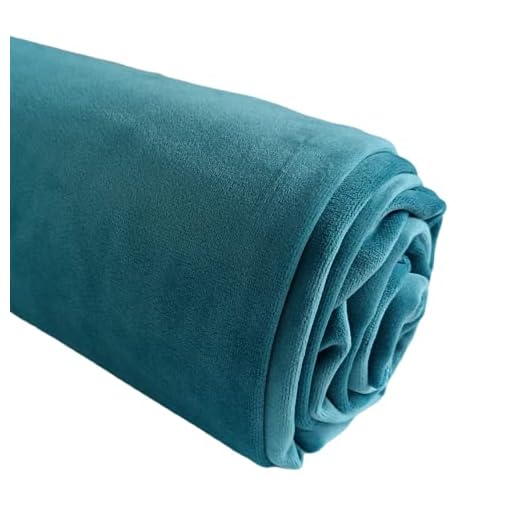 TinaKim Soft Upholstery Velvet Fabric for Sofa Chair Couch Cover Material 100% Polyester (Blue, 2 Yards (58 x 72 inch))