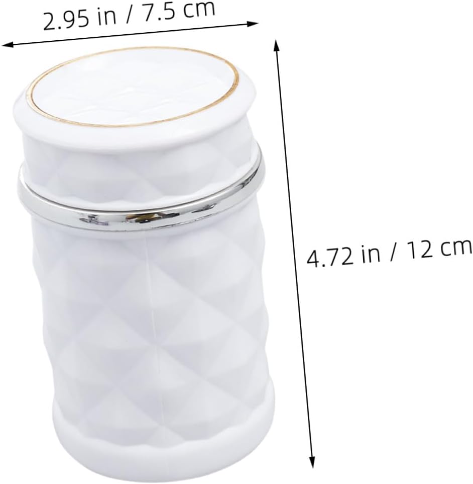 2pcs Car Ashtray with LED Light and Lid Portable Car Ash Holder for Vehicles Fit Auto Cigarette Ash Tray Elegant Faceted Surface Design