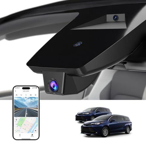 KBSYNT Front 4K Dash Cam for Toyota Sienna Gen4 2021-2026 LE Limited XLE Platinum XSE (XL40),OEM-Style,Built-in WiFi & APP,Loop Recording, G-Sensor,64GB