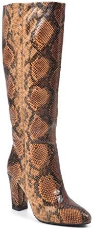 WHITE MOUNTAIN Shoes Cosmic Women's Pull-On Tall Shaft Heeled Boot, Sunset/Exotic/Textile, 7.5 M | Image 2