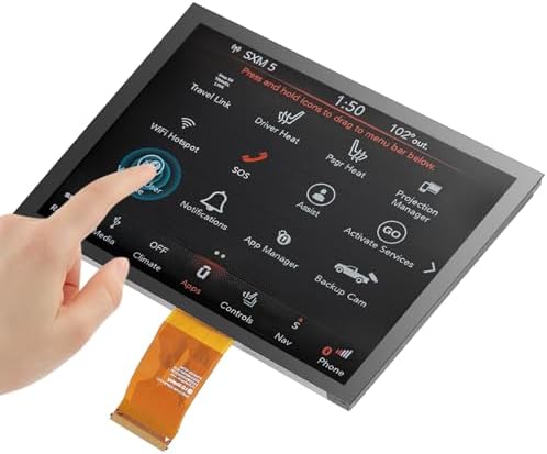 8.4" Uconnect Touch Screen 4C UAQ LCD Monitor Radio Navigation Compatible for Dodge RAM Chrysler 2017-2021 Radio Navigation New OEM Replace # LA084X01(SL)(02)