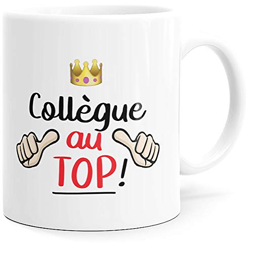 Mug Humour Collègue Tasse Message Drôle Rigolo. Idée Cadeau Original pour Départ en Retraite Mutation Travail Bureau Homme Femme pour Anniversaire Noël Plaisir. Dino Mugs le Sourire dès le Réveil.