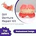 Dentures DIY Kit,Create Your Perfect Smile at Home,DIY Denture Kit,Temporary Denture Kit for Women and Men, Functional Homemade Denture Combo, Full Set of Top and Bottom Fake Teeth-0620-2