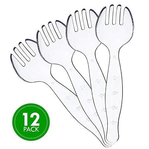 Plasticpro Disposable Plastic Serving Forks Durable Heavy Duty Premium Serving Utensils Clear Pack