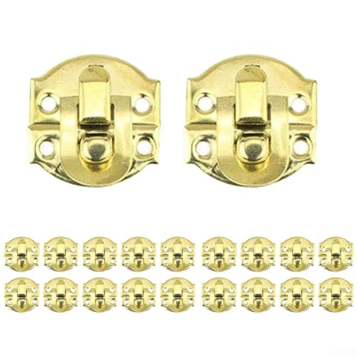 Lot de 20 fermoirs à loquet antique en fer pour un look classique et intemporel (jaune)