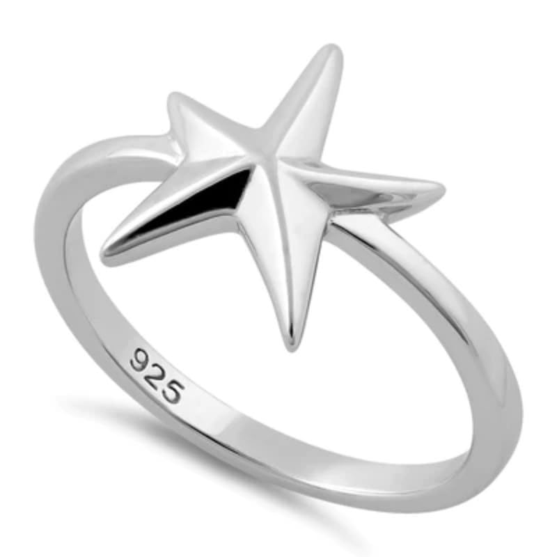Bague empilable étoile de mer en argent 925, le cadeau d'anniversaire parfait