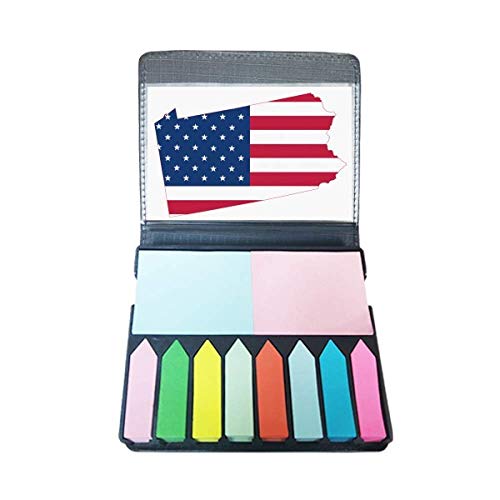 Marque-page autocollante Pennsylvania avec index repositionnables drapeau USA pour cahier