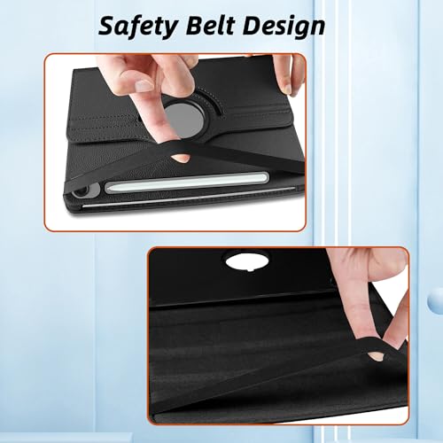 Image of TGK 360 Rotatable Flip Cover for Samsung Galaxy Tab S10 Lite 5G 10.9 inch Case Model SM-X400 /SM-X406B 2025 (Black)