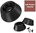120 Pieces Soft Cutting Board Rubber Feet with Stainless Steel Screws, 0.28 x 0.59 (), Soft, Non Slip, Non Marking, Anti-Skid, Fine Grips for Furniture, Electronics and Appliances
