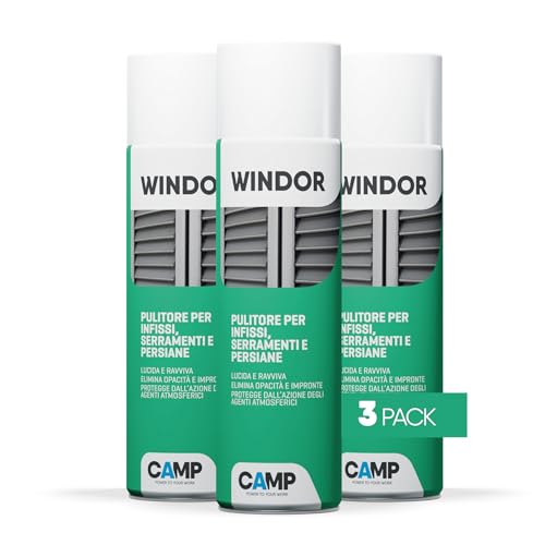 PULITORE LUCIDANTE PER INFISSI E SERRAMENTI: Windor Spray è un pulitore specifico per infissi, serramenti e persiane in alluminio e PVC, formulato per rinnovare e ravvivare le superfici.