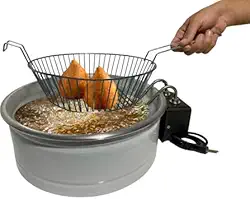 Fritadeira Elétrica Industrial Redonda 5 L Tacho até 300°C (110V)