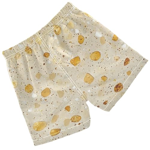 Pigsaly Boys Swim Trunks Yellow Cream Gradient Flashing Glitter Boys Board Shorts Swimsuit Swimwear Summer Bathing Suit S2