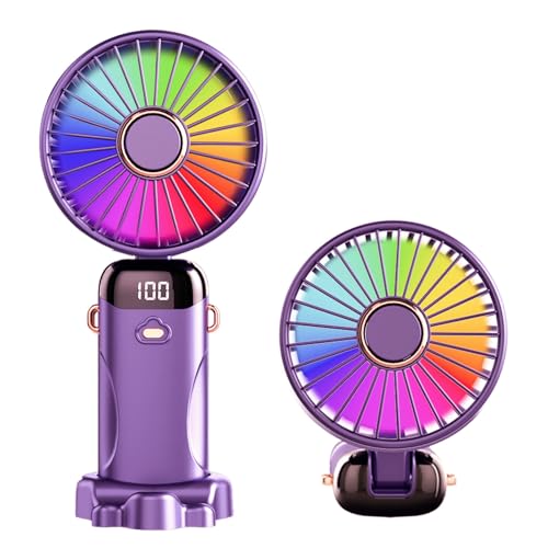 Ventilador Portatil USB, 6 Velocidades Ajustables, Batería Recargable, Diseño Plegable para Mesa,...