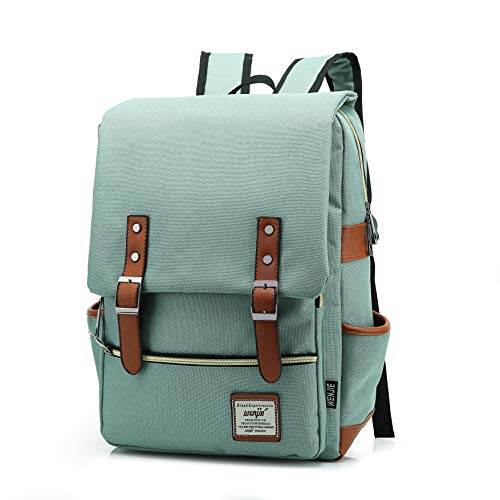 Preisvergleich Produktbild Popoti Unisex Rucksack Daypack,Multifunktion Canvas Backpack Schultasche Blume Rucksäcke Schultaschen Nylon Schulrucksack 16 Zoll Damen Herren Teenager für Outdoor Wandern Reisen Camping (Hellgrün)