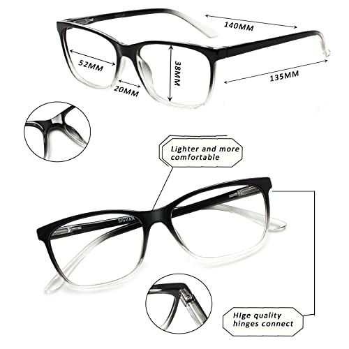 Image of SIGVAN Ladies Reading Glasses Blue Light Blocking Spring Hinge Fashion Pattern Print Eyeglasses for Women