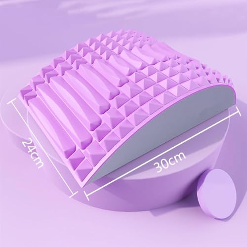 Image of Back Stretching Arch Board with Textured Surface, Curved Spine Support for Floor Exercises, Stretcher Pillow for Back Pain Relief, Lumbar Support, Herniated Disc