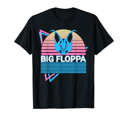 Meme retro de Big Floppa Caracal Cat Camiseta
