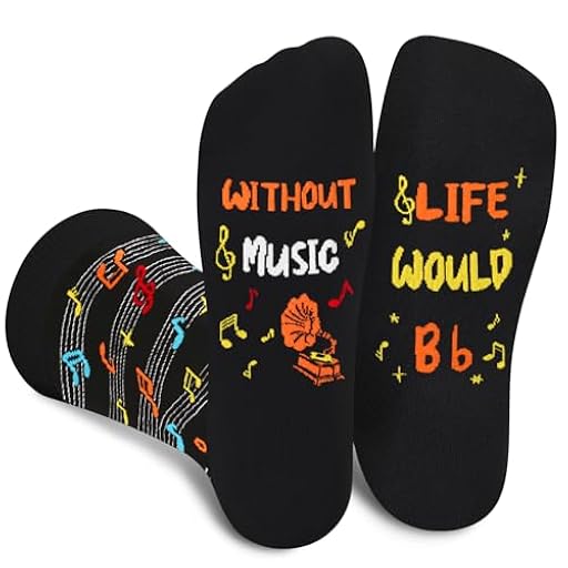 AGRIMONY Calcetines de música divertidos para hombres y mujeres, regalos de calcetines musicales locos, cumpleaños, Navidad, regalo divertido, Music01, Medium / Large | Ya disponible en tu tienda friki favorita! En mundofriki.es!