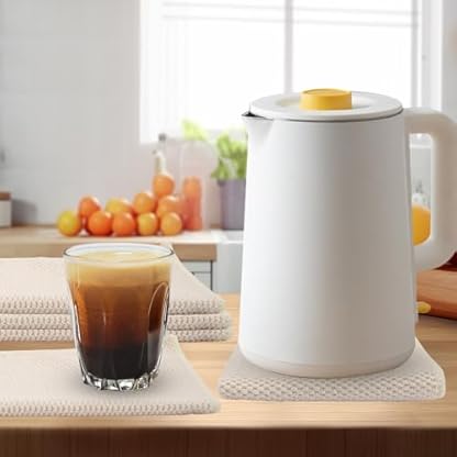 6 Stück Geschirrtücher Waffelstruktur,30 x 30 cm Baumwolltuch Reinigung,Weiche Spüllappen Putzlappen Baumwolle,Saugfähige Spültücher Küche,Beige Geschirrhandtücher,für Haushalt, Küche, Geschirr – Bild 7