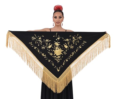 Manila shawl for flamenco dance. Middle size 63X31 inch2