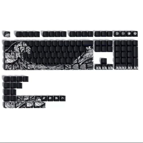 Keycap PBT dégradé rouge E Style pour clavier mécanique 60 84 98 108 touches