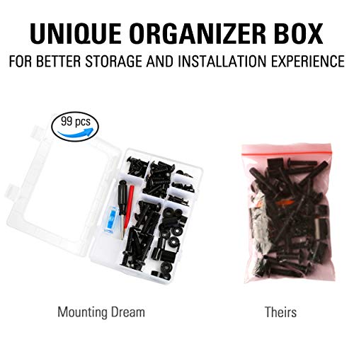 Mounting Dream Universal TV Mounting Hardware TV Wall Mounts Hardware Kit Fits All TVs, Screw for TV Mount with M4, M5, M6, M8 TV Screws, Spacers and Washers for Samsung TV up to 82 inch MD5756