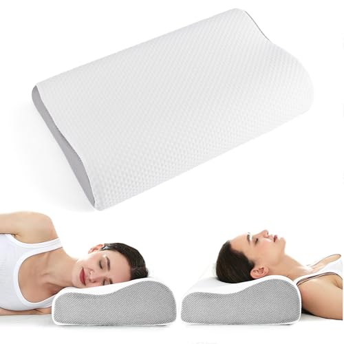Ergonomic Memory Foam Pillow,Neck Pain Relief,Suitable for Cervical Spine and Supporting Bed Pillows,Design of The Dual Heigh,Suitable for Side Back and Stomach Sleeper