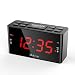 Alarm Clock Radios, Digital AM FM Alarm Radio Clock with LED Display, Dimmer, Sleep Timer, Adjustable Alarm Volume, Snooze Battery Backup for Bedrooms, Outlet Powered