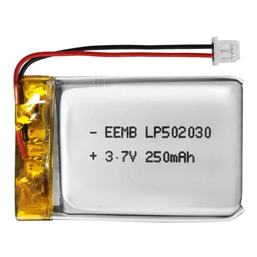 EEMB 3.7V Batería 250mAh 502030 Recargable Bateria Litio con Conector JST ¡Asegúrese de Que la polaridad del Dispositivo Coincide con la batería Antes de Comprar!