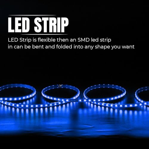 Image of Errol led Strip Lights for Home Decoration | Waterproof led Rope Lights | Energy Saving Strip Light for Room | Home Decor Lights for Diwali, Christmas, Outdoor (Blue, 4 Meter)