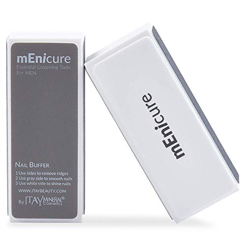 Menicure Nail Buffer, 4 Way Nail Buffer Block  Essential Grooming Tool For Men  Files, Smooth, Shine, For Healthy & Shiny Nails By Menicure Mens Hand Care Kit (1 Count)