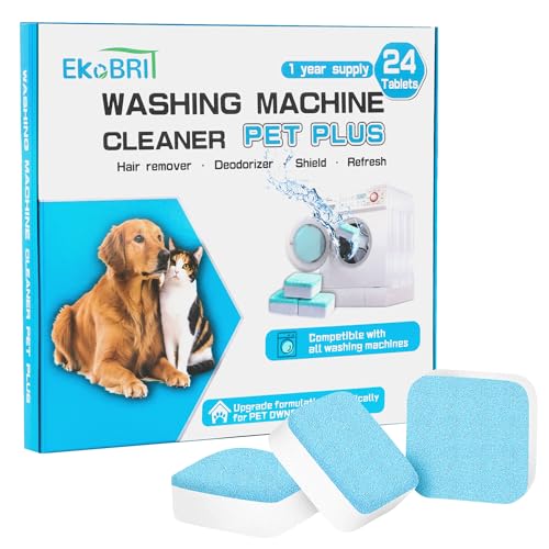 EKoBRIT Washing Machine Cleaner Tablets – 24-Pack Deep Cleaning & Descaler for...