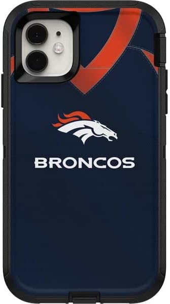 Skinit Decal Skin Compatible with OtterBox Defender iPhone 11 Case - Officially Licensed NFL Denver Broncos Team Jersey Design