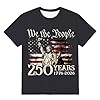 Anniversary Graphic T-Shirt, Patriotic Short Sleeve Shirt, Casual and Comfortable Everyday T-Shirt, black, S #1