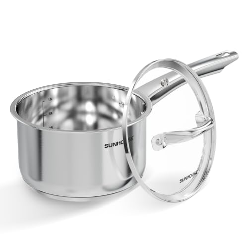 Sunhouse 2-Quart Stainless Steel Sauce Pan
