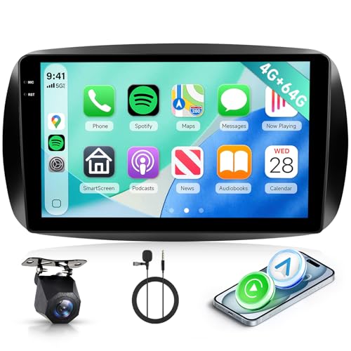 Hodozzy 4G+64G Autoradio per Mercedes Benz Smart 453 Fortwo 2014-2020