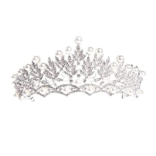 Corona de novia accesorio para el pelo con strass y tocado de quinceañera