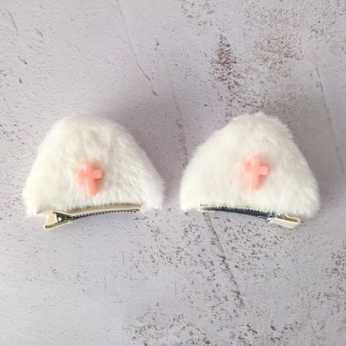 1 Paar Fuchs-Ohr Haarspangen – Plüsch, Metall, Für Cosplay & Partys, Dunkellila/rosa
